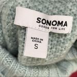 Sonoma  Mint Blue Cable Knit Turtle Neck Pullover Sweater S Photo 8