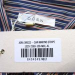 NWT Doen Jora in San Merino Stripe Cotton Poplin Oversized Shirt Dress XL Blue Photo 3