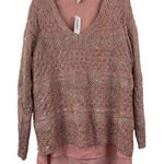 Dress Barn  Women's Metallic Pink Sweater Top Photo 0