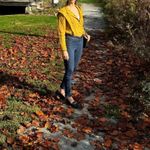Central Park West Mustard Cable Knit Cardigan Sweater LARGE Cottage Prairie $181 Photo 5