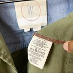 Anthropologie Embroidered Field Shirt Jacket size S Army Green Long Sleeve Photo 6