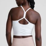Beyond Yoga  white Spacedye Slim Racerback Cropped Tank size small Photo 2