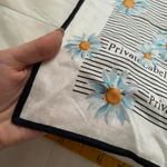 Black and white stripe blue flower print bandana 0823 Photo 1