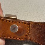 Vintage 1991 Beaded Native American Southwestern Leather Belt size 36 Brown Photo 8