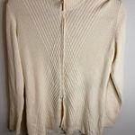St. John  collection by Marie Grey zip up cream sweater size 2 flaw Photo 8