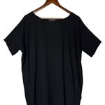 Eileen Fisher  Silk Bateau Neck Cocoon Shift Dress Photo 1