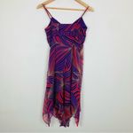 Sue Wong Vintage Y2K maximalist  embellished red and purple silk dress. Size 4 Photo 6