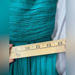 J.Crew Heidi Silk Chiffon Teal Maxi Dress Size 8 Photo 10