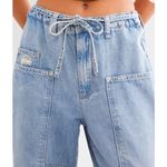 Free People We The Free Curvy Outlaw Wide Leg Pants in Drizzle | NWOT Photo 13