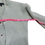 Kendall + Kylie  Ribber V neck Cardigan Button down Pistachio Green Small Photo 6