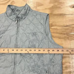 Eddie Bauer  PREMIUM GOOSE DOWN LT GRN QUILTED DOWN EMBROIDERED FLOWERS VEST SZ L Photo 10