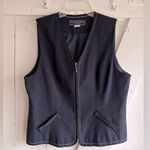 Norton Mcnaughton Vintage Navy Vest Blouse Women’s Size 10P Photo 0