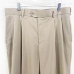 90s Vintage Brown Pleated Front Rolled Hem Khaki Dress Pants Size 4 Photo 1