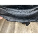 Vintage Nightgown M Black Sexy Long Nylon Satin Lace Slip Dress Spaghetti Strap Size M Photo 11