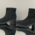 Nine West Cloud 9 Vintage 90’s Dark Green Wool Chunky Platform Lug Ankle Boots Photo 6