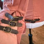 Boutique NWOT Unique Elegant Ruffled Women's Top with Silk & Buckle Detail Pink Photo 3