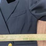 Myrene De Premonville Paris Vintage Double Breast Blazer Velvet Trim Gold Button Black Size 8 Photo 7