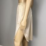 Vintage Lorraine Half Slip Size Small Beige High Slits Lace Nylon Stretch Lace Photo 3