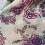 CHAPS Vintage 90s Top Size M‎ Earth Fairy Bohemian Y2K Sheer Paisley Lightweight Photo 5