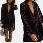 Free People  X CP Shades Jacey Black Velvet Tunic Mini Dress Photo 1