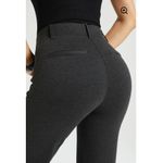 Betabrand Pants Womens Medium Petite Gray Classic Dress Yoga Stretch Comfort Photo 2