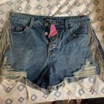 Boutique Fringe Jean Shorts Photo 1