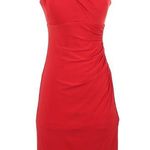 Cache Vintage Gold Label Red One Shoulder Sequin Beaded Formal Dress Size 0 XXS Photo 0