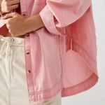 Free People NWOT  Freya Poplin Tunic Button Down Blouse Pink Photo 5