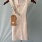 Listicle  Cream Ribbed Knit Tank Size Large Photo 3
