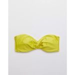 Aerie NWT  Twist Bandeau Bikini Top Women's Bright Green Surf Strapless Size M Photo 3