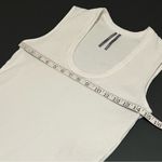 Anthropologie ribbed scoop neck muscle tank top, off white, size S Photo 3