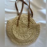 Woven Raffia Hobo bag with Leather straps\lined Brown Photo 0