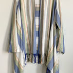 Altar'd State Altar’d State Fringe Open Front Cardigan X-small XS Coverup l Striped Oversized Photo 0