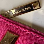 Michael Kors MICHAEL Hot Pink Zinnia Pyramid Studded Large Zip Clutch Wristlet Photo 4