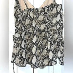 Nine Britton Nine‎ Britton Snakeskin Sleeveless Summer Blouse Size S B46 Photo 2