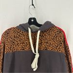 Monrow Cheetah Print Pullover Hoodie Womens Medium Grey Photo 1