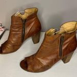 Paul Green Soft Leather Peep Toe Heeled Booties Photo 3
