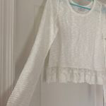 Abercrombie & Fitch Abercrombie White Flowy Sweater Photo 1