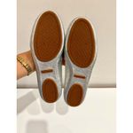 Tory Burch Metallic Leather Slip On Scrunch Ballet Flats Silver Women's Size 7 Photo 5