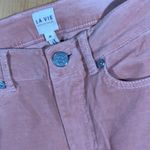 Rebecca Taylor Mauve/Blush Pink La Vie Velvet Like Skinny Cropped pants size 24 Photo 5