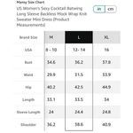 NEW Batwing Sleeve Wrap Knit Backless Pullover Sweater Belted Dress S Black Photo 5