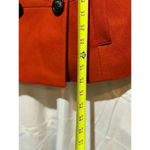 Antonio Melani Women's Orange Wool Blend Pea Coat Size 6 Winter Quiet Luxury Photo 5
