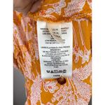 Anthropologie Orange Floral Mia Tiered Ruffled Tunic - Size - Medium Photo 5