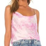 superdown Jordan light pink & white tie-dye cowlneck tank top size S Photo 0