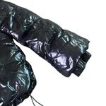 Duvetica Black Patent Real Down Coat Jacket Snap Photo 9