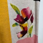 Anthropologie Troubadour Wool Blend Artsy Floral Knee Length Sweater Dress L Photo 2