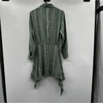 ZARA  The Zoe Dress Green Striped‎ Tie Front Mini Button Down Shirt Dress Size XS Photo 5
