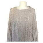 American Eagle  Outfitters Sweater Gray Pullover Crochet Long Sleeve Women Medium Photo 1