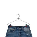 American Eagle  Women's Mini Skirt A-Line Button Fly Distressed‎ Lined Denim 4 Photo 2