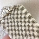 Vintage Crossbody Woven Metallic Gold Cream Crossbody Purse Convertible Clutch Photo 6